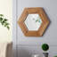 Miroir hexagonal 18,5 "x 18,5" avec cadre en bois massif, décoration murale pour le couloir de la salle de bain du salon-115297249