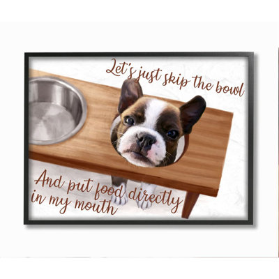 Affamé bouledogue français affamé - reproduction de photo