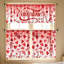 Kbndieu 2D Printed Kitchen Curtain Short Panels Washable Decorative Window Curtains for Kitchen