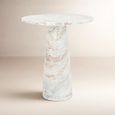 Alysson 21" Genuine Marble End Table