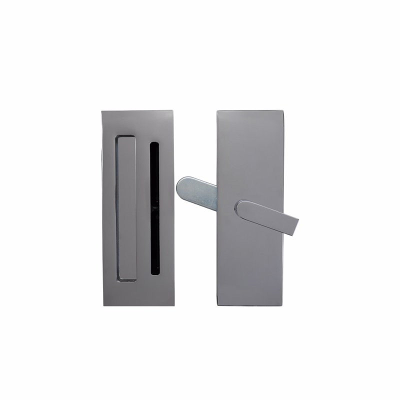 Serrure d'intimité avec porte de grange rectangulaire Emtek, Gris