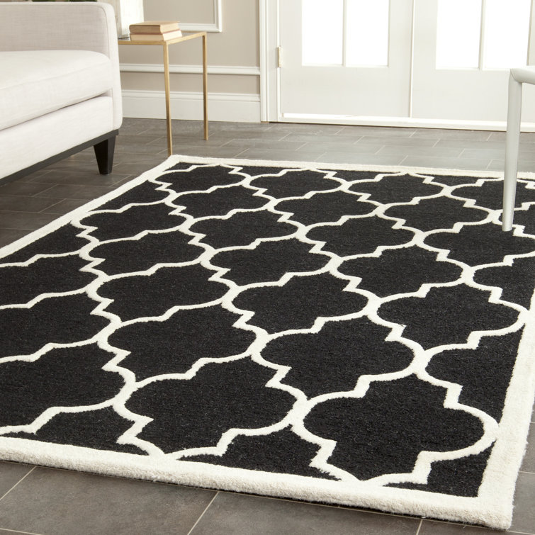 Rotteck Geometric Wool Hand Woven Area Rug