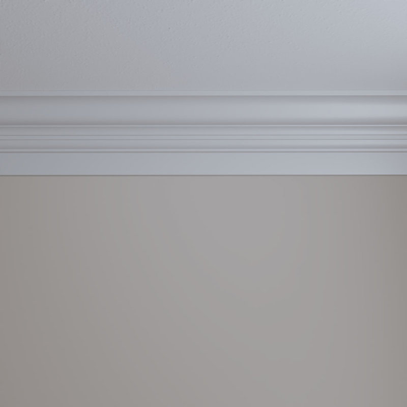 94.5" White Polyurethane Crown Fascia Moulding