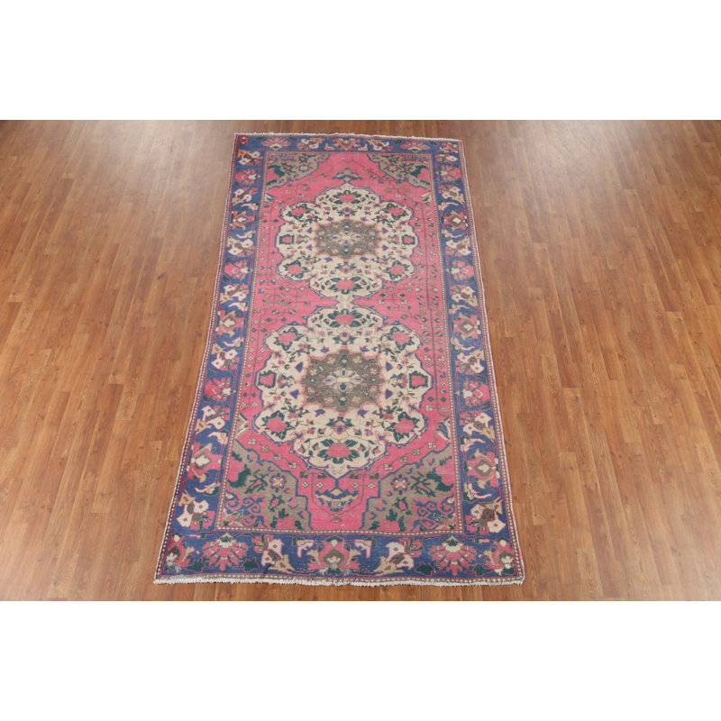 Tapis rose rétro 5 x 10