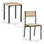 HOMCOM 3 Pcs Compact Dining Table 2 Chairs Set-115827255