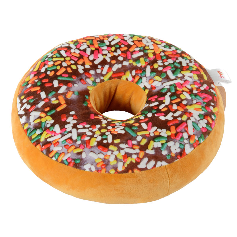  Reversible Plush Donuts Throw Pillow