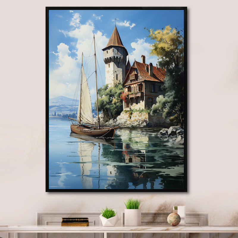 Lendra, Allemagne, lac de Constance, sérénade, Cadre flottant noir, H 32 po x l 24 po x P 1 po