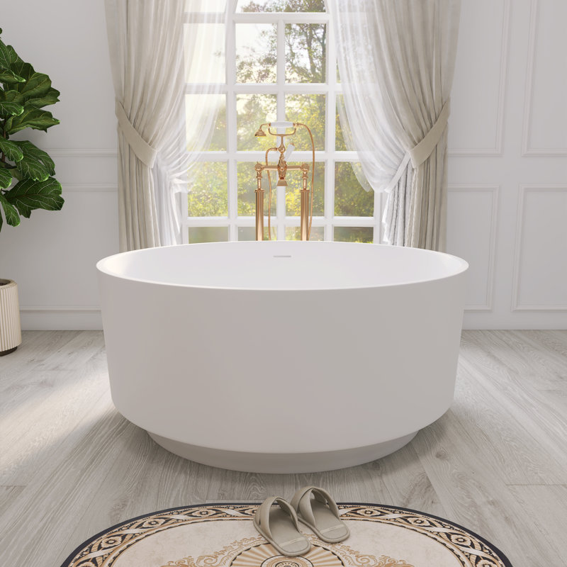 49'' x 49'' Soaking Solid Surface Bathtub