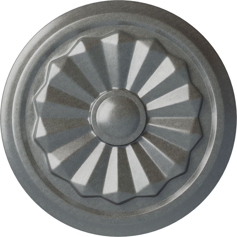Médaillon de plafond Endurathane Olivia, 7 7/8 po x P 1 1/8 po (pour auvents jusqu'à 2 1/8 po), finition platine peinte à la main