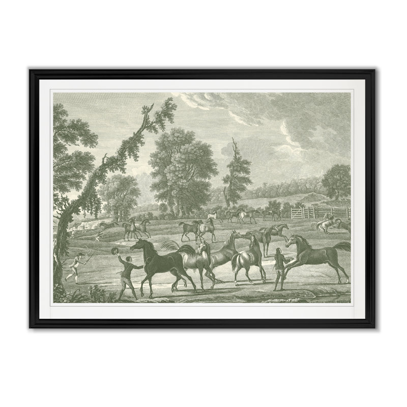 " Equestrian Scenes III ", 18.5" H x 24.5" W x 1.5" D, Black
