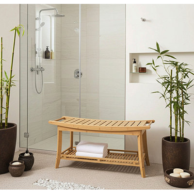 Bancs de douche en bois massif Talreja