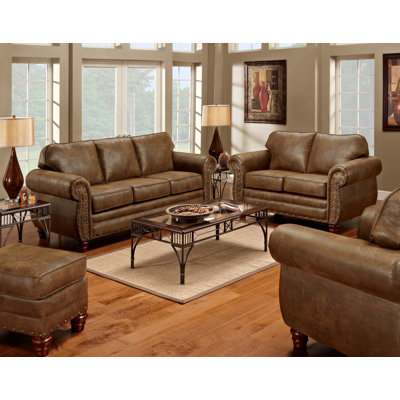 Aticus 4 Piece Microfiber / Microsuede Standard Living Room Set