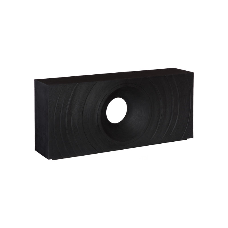 Void Console Table, Black Stone