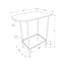 Table de bar rectangulaire contemporaine 36 po, en stratifié blanc et métal, pour les petits condos Modern Homes