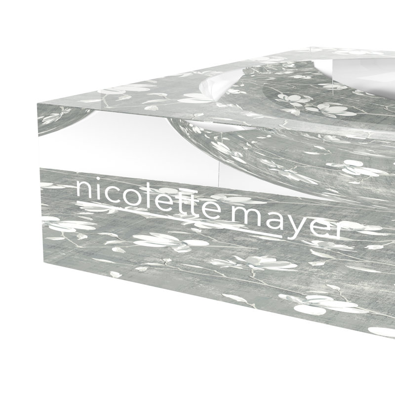 Bloom Acrylic Decorative Tray, 8"W x 8"D x 2"H
