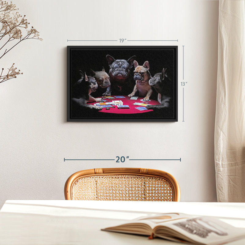 Dogs Play Poker Wall Art, H 13 po x l 19 po