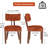 18'' H Mid Century Upholstered Side Dining Chairs With Brown Solid Wood Legs, Set Of 4-654363746-653109691-649898398