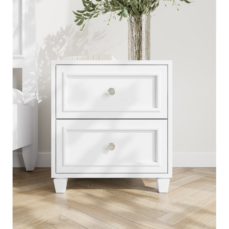 Table de chevet Montreuil - blanc, Blanc