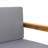 3 Seater Wood With Impervious Inner Cushions - Dark Grey Color Stylish In Grey, Crafted And Water-Repellent