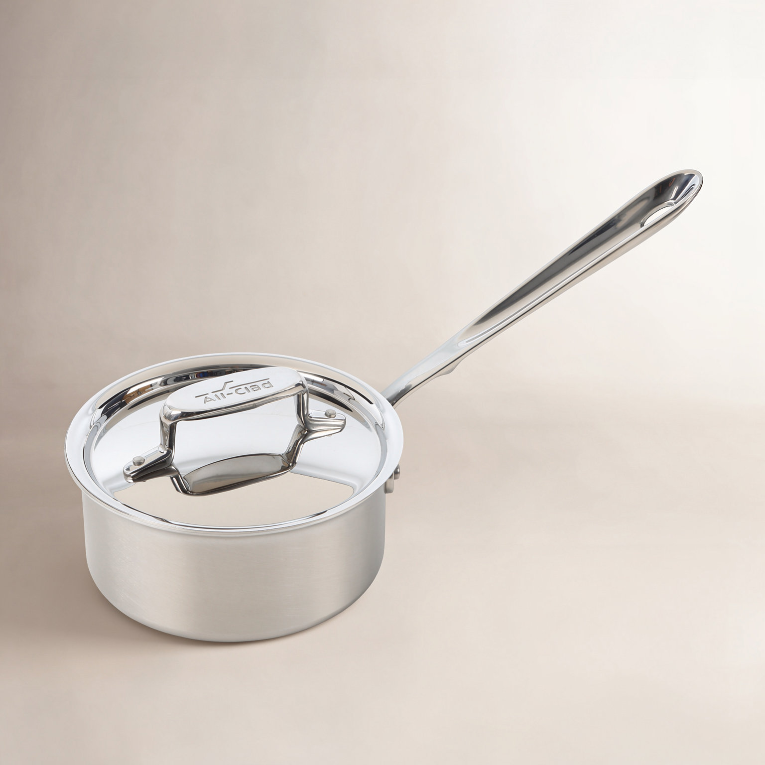 All-Clad D5 Stainless® Brushed Saucepan with Lid, 2 Qt.