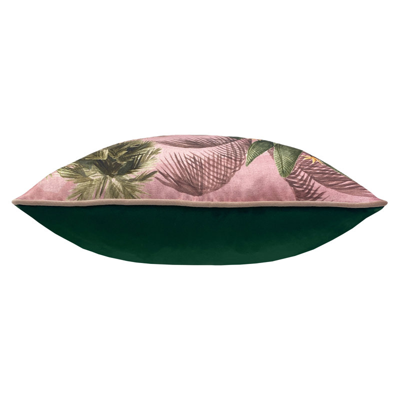 Platalea Botanical Piped Polyester Filled Cushion, Pink
