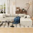 Modern 105.5" Corduroy L-Shaped Sectional Sofa, Left Chaise, No Assembly Required, Easy-Clean Fabric - Black-1695911033-1695911035