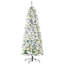 Sapin de Noël artificiel mince enneigé enneigé 6 pi HOMcom-1773846658