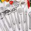 Grand ensemble d'ustensiles de cuisine en métal 12 pièces, ensemble d'ustensiles de cuisine faciles à nettoyer