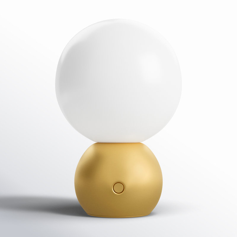 Suki Metal USB Table Lamp, Burnished Brass