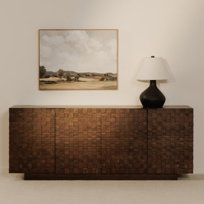 Buffet en bois sculpté 75 po Givens