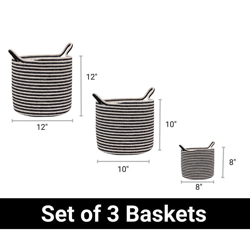 Gracie Oaks Fabric Decorative Basket