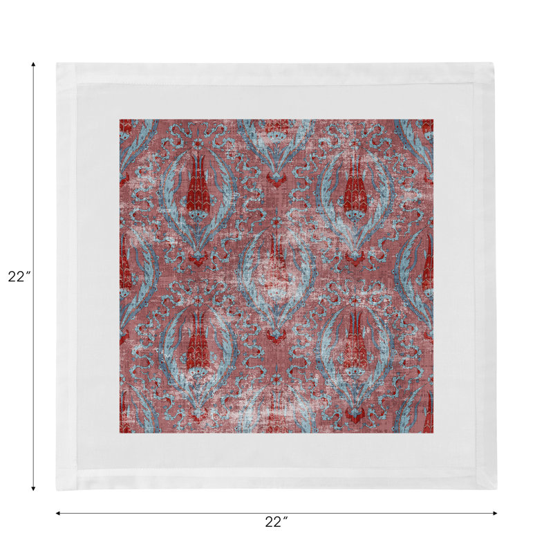 Byzantine Jewel Cotton Sateen Dinner Napkins, Red