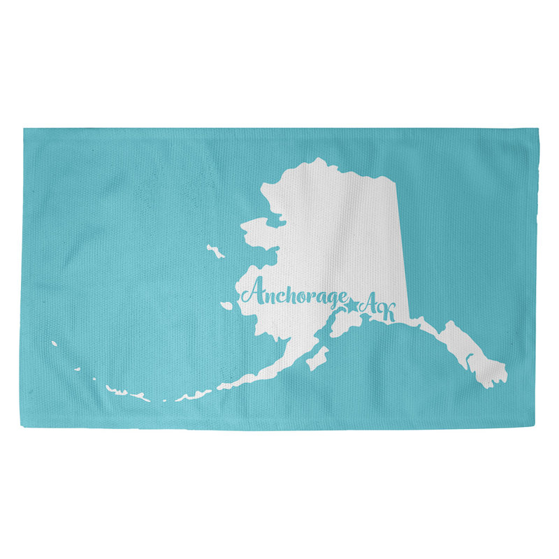 Tapis de la zone bleu alaska ancrage, Rectangle 2 pi x 3 pi, Non