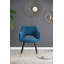 Ensemble de 2 chaises d'appoint en tissu bleu