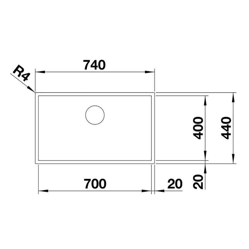 Zerox Single Bowl Undermount Kitchen Sink