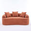 Causeuse avec tissu en chenille de grain de bois, canapé en éponge haute densité, canapé compact sans assemblage pour les petits espaces et les appartements, capacité de 300 lb-118045981