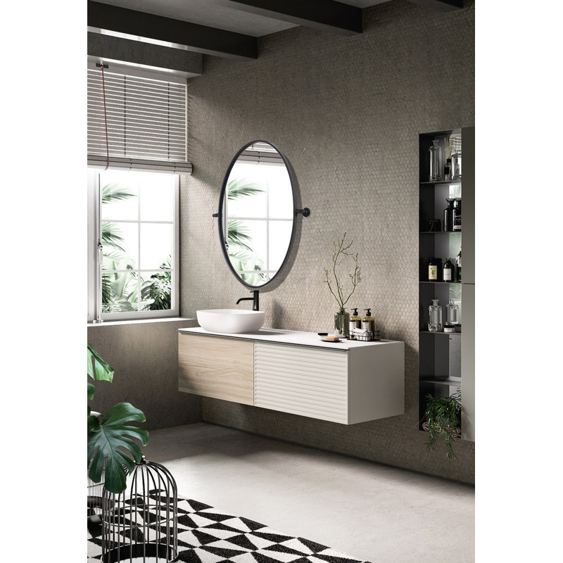 Belfield Metal Wall Mirror, Black, 24" x 32"