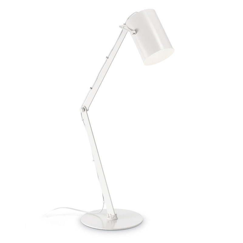 Declan Metal Desk Lamp, White
