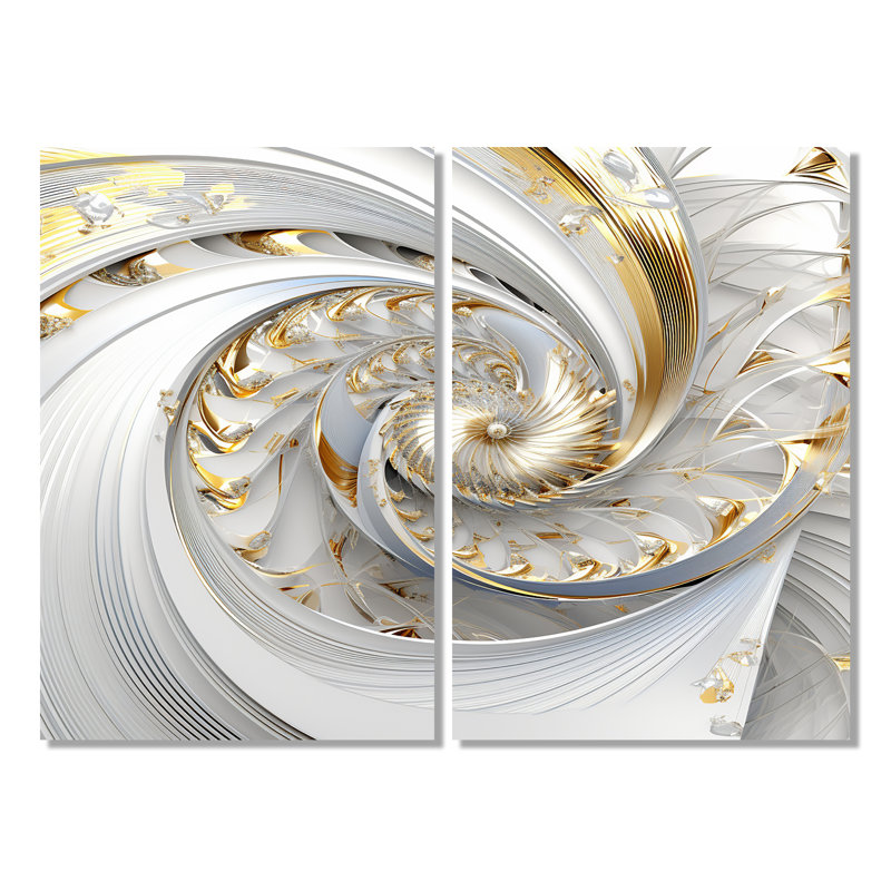 Reynold - Fractals abstraits, art mural, H 36 po x l 48 po, Toile tendue, Ne s’applique pas