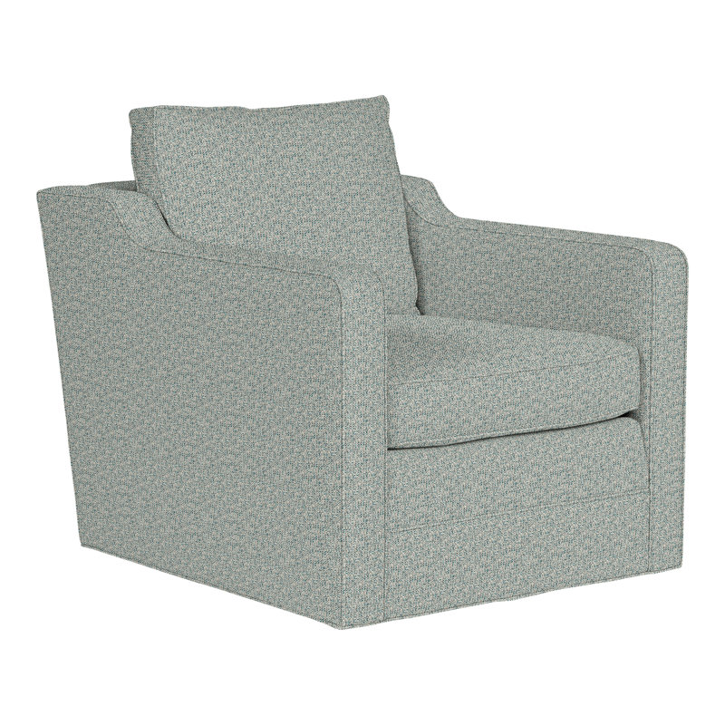 Stanton 31.5" Stanton Base to Floor Swivel Chair, Tuck Water Polypropylene/Olefin