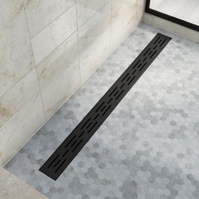 Dreamline Alliance 36 in. Linear Grate Shower Drain, Matte Black