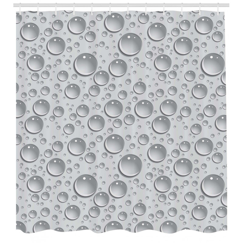 Ensemble de rideau de douche + crochets, H 75 po x l 69 po