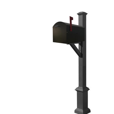 Westhaven System With Whitney Mailbox, Square Base & Pyramid Finial In Black