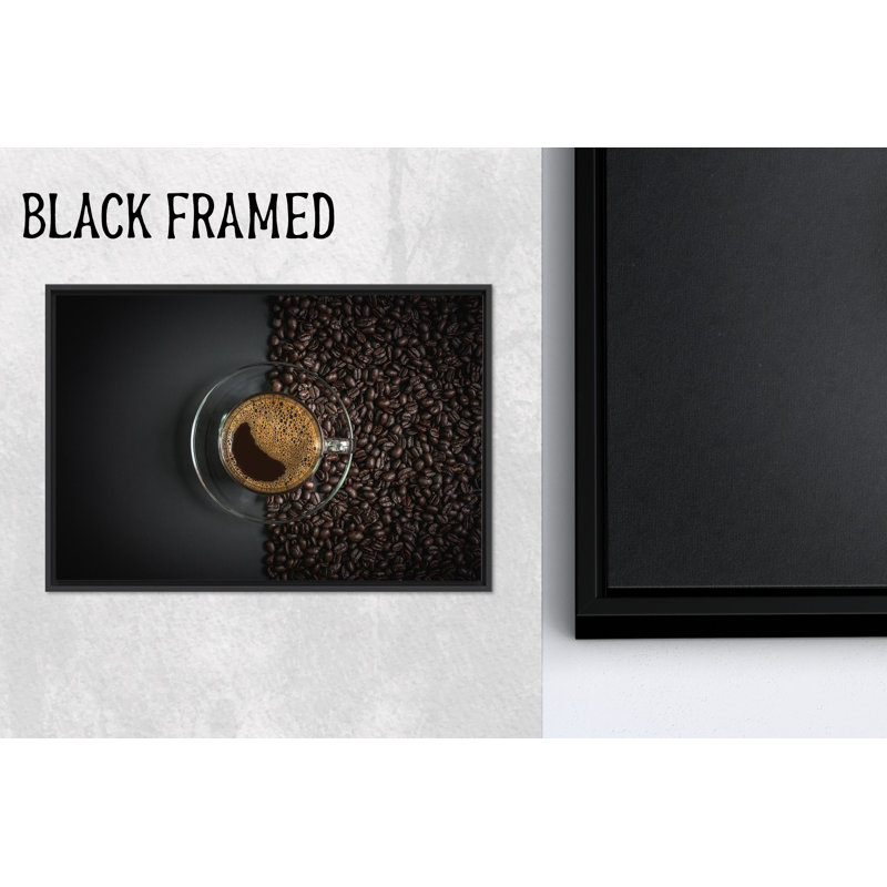 Élégante œuvre d'art sur toile imprimée: décor de bar moderne, 1 cadre noir encadré, 63,1 po H x 102,4 po l