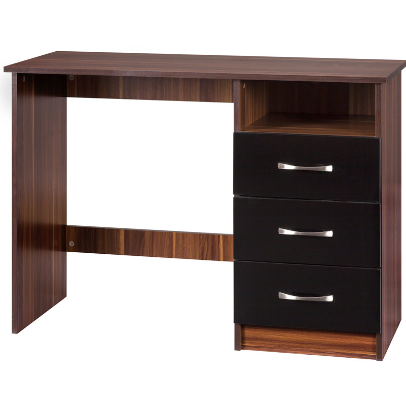 Chaz Dressing Table, Walnut/Black