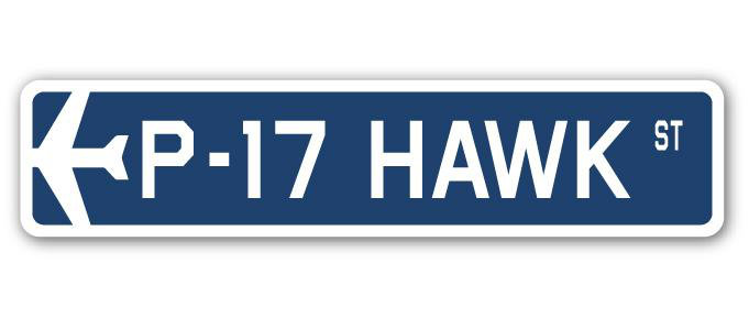 Plaque de rue Bricelyn P-17 Hawk Air Force, H 4 po x l 18 po x P 1 po