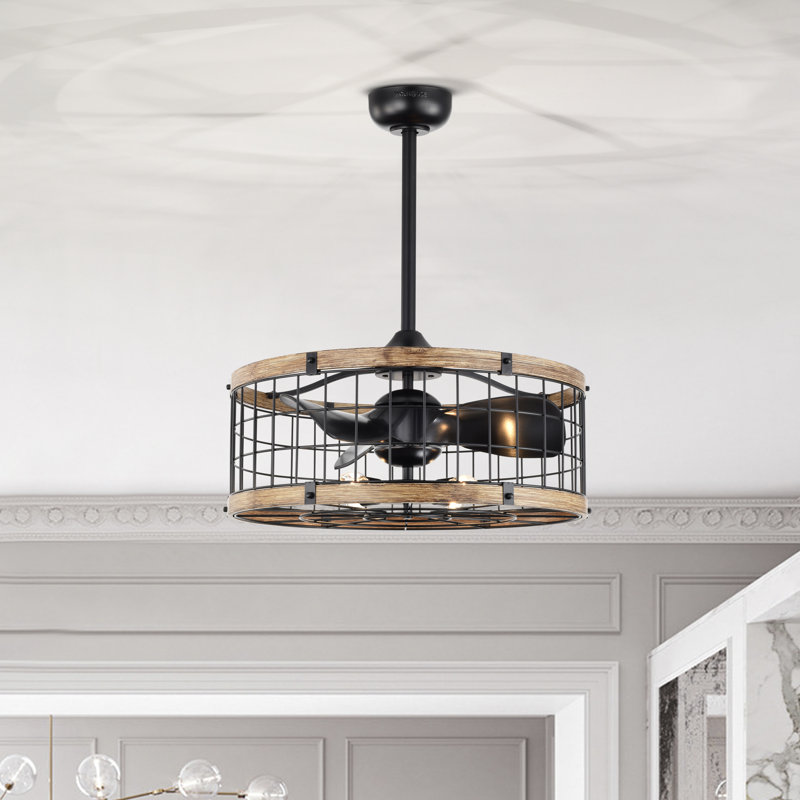 Ventilateur de plafond lustre 22 pales 22 po avec télécommande et ensemble d'éclairage inclus Aurora-Leigh
