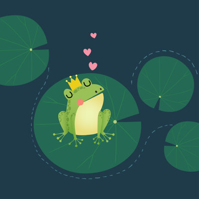 Frog Prince - Wrapped Canvas Print