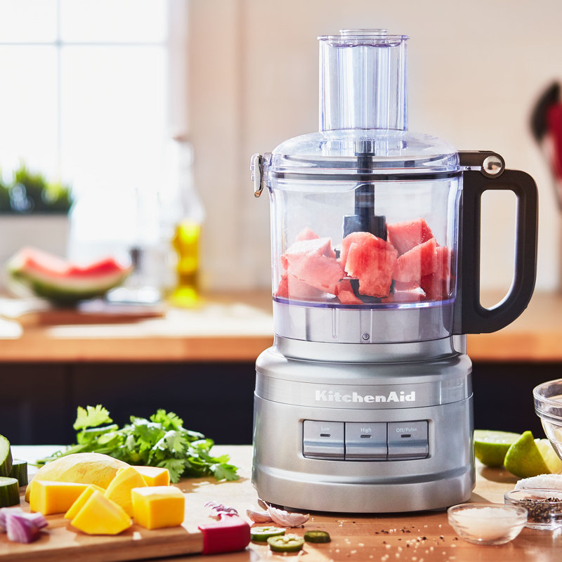 KitchenAid® 7 Cup Food Processor, Contour Silver