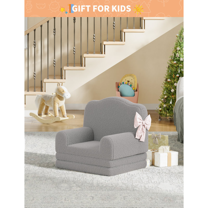 Children's Foam Chair, Gray